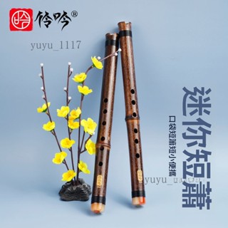 免運🧨初學入門紫竹短簫6孔E調蕭樂器洞簫迷你瀟學生便攜古風