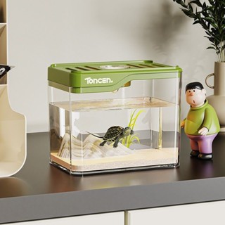 迷你養魚樂小型魚缸LED客廳小型家用水族箱塑膠帶燈多功能金魚#迷你養魚樂小型魚缸LED客廳小型家用水族箱塑膠帶燈多功能金