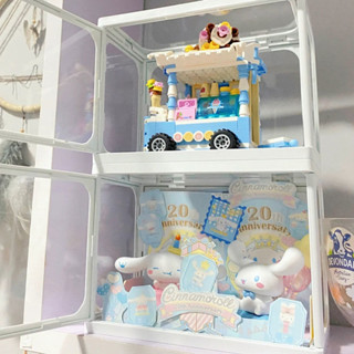 玉桂狗盲盒收納盒展示櫃大號透明集裝箱泡泡瑪特桌麵高顔值大容量 Lilian