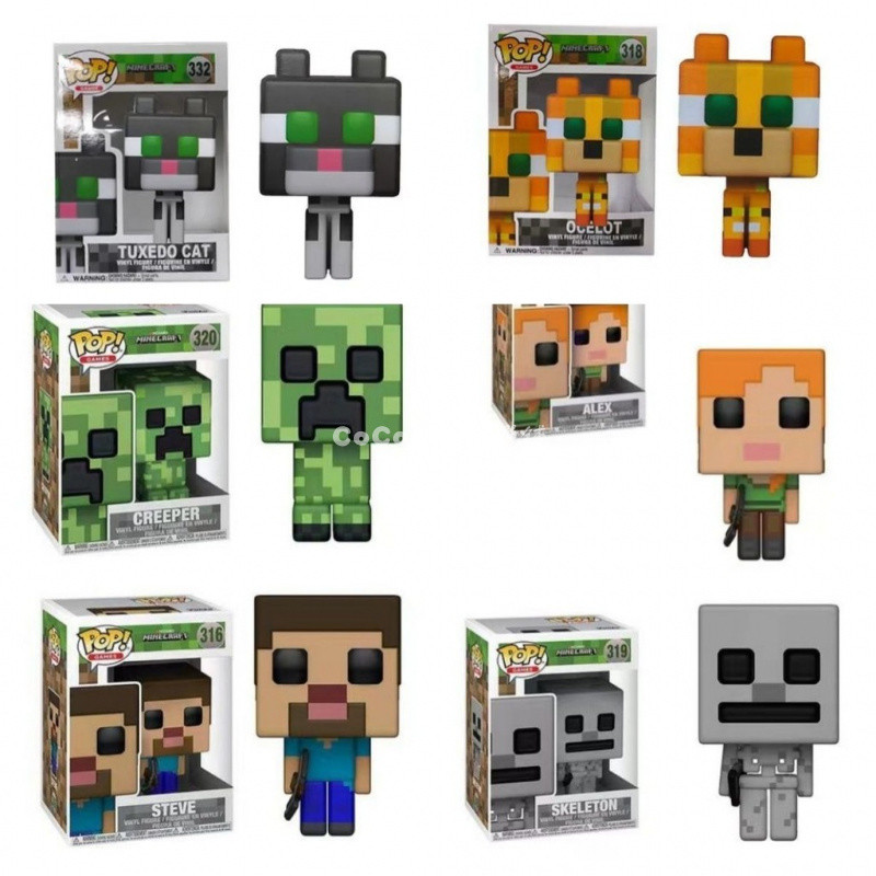  Minecraft🗺️ Minecraft我的世界周邊苦力怕 史蒂夫MC手辦模型擺件角色人偶禮物
