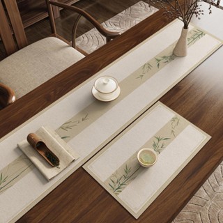 #新中式茶幾桌布古典中國風桌旗禪意茶席茶墊吸水茶臺墊布防水墊餐桌墊餐桌布餐墊桌墊桌巾隔熱墊