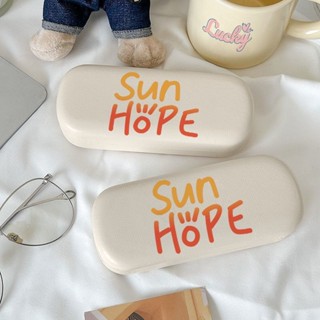 Sun 眼鏡盒 高階感 奶油眼鏡收納盒 便攜式近視pu皮眼鏡盒 墨鏡