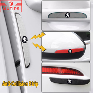 PEUGEOT 4 件/套標致車門防撞條後視鏡防刮貼紙汽車橡膠保護貼適用於 206 208 207 307 308 20