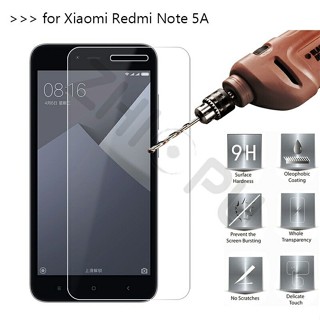 REDMI XIAOMI LAYAR 鋼化玻璃小米紅米 NOTE 5A 防刮透明玻璃保護透明螢幕 9H 優質 TG-CL