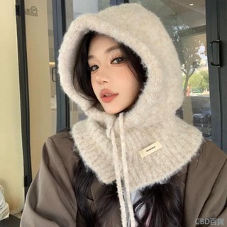 【臺灣出貨】巴拉克拉法帽女秋冬季圍巾帽子一體針織毛線帽保暖護耳雷鋒帽子 毛帽 聖誕帽 毛帽韓國 巴拉克拉法帽