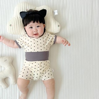 【58%回購率】ins寶寶睡衣夏季薄款嬰兒套裝冰絲莫代爾棉空調服護肚兒童家居服