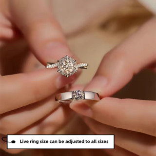 情侶模擬鑽戒一對裝 求婚結婚對戒套裝 婚禮交換儀式戒指 飾品禮物推薦