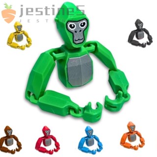 JESTINE猴子3D列印娃娃,動物塑像黑猩猩移動玩具,可動關節卡通片實際的3D列印大猩猩