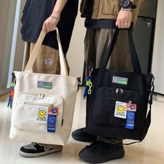 日本帆布包 伸縮帆布 帆布袋 帆布袋男包帆布包斜揹包學生手提書袋斜揹包簡約休閒學生大容量
