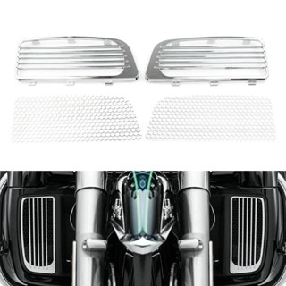 適用於 Harley Electra Glide Low Ultra Limited FLHTKL 的鍍鉻摩托車散熱器格