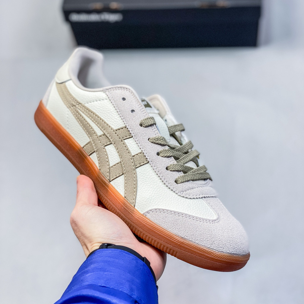 Onitsuka Tiger TOKUTEN男女米色灰色休閒運動德訓鞋