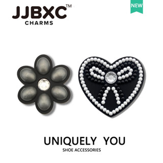 JJBXC 洞洞鞋 鞋釦 金屬鞋花 鞋配飾 黑色金屬 DIY時尚鞋附件 適用於cross鞋