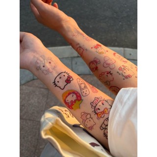 【搭配專區】kitty貓紋身貼便宜可愛卡通防水持久手臂貼紙ins風可洗送人閨蜜