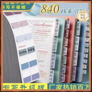 【促銷】莫蘭迪標簽紙質索引貼透明標簽便簽貼紙活頁本目錄分類貼記號標記
