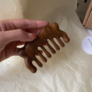 【保健熱賣】檀木梳子Sandalwood comb天然檀木小鹿款經絡按摩木梳子頭療疏通頭皮多功能梳通乳腺全身wlqk33