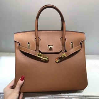 ✨24小時髮貨✨2024h新款手掌紋牛皮鉑金包真皮手提包 歐美斜挎女包包熱銷經典款