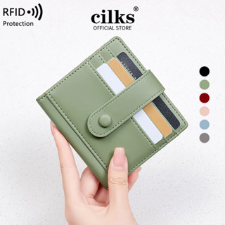 Cilks RFID 防磁女士錢包 Pu 信用卡夾輕巧短款零錢包 D19075
