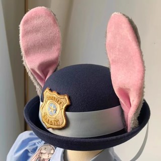 【6550人好評】兔子警官帽子兒童COS卡通兔耳朵頭飾女童蘿莉塔裙裝飾可愛朱迪帽