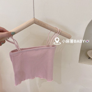 WWS[現貨+熱賣款]內搭無袖打底衫 女童夏季韓版百搭素色薄款短版背心上衣女孩子洋氣小可愛 兒童氣質素色