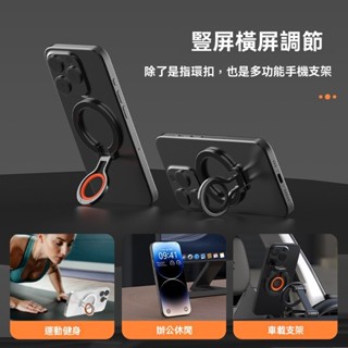 MagSafe強磁磁吸指環扣支架 手機支架 適用蘋果15 14 13 等支撐環相容無線充車載