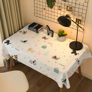 可愛小狗桌布Ins臥室卡通少女心桌墊宿舍書桌茶几餐桌防塵裝飾布