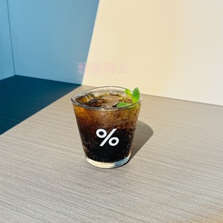 免運+新店優惠 日本 限定 Arabica zen三角凹口咖啡杯 ins 百分號 高透高 顏值玻璃杯