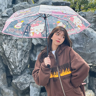 【NEW】手動/自動 三麗鷗 透明 雨傘 凱蒂貓 玉桂狗 庫洛米 晴雨傘 卡通 摺疊傘 遮陽傘 太陽傘