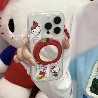蘋果化妝鏡手機支架和可愛的小貓外殼相容 Realme C53 C55 C65 Note 60 50 C30 C63 C5