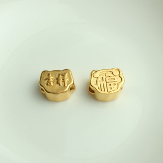 宏雲Hongyun-tl- (5pcs/份)- 沙金六字真言隔珠 diy手工配件 錢幣四葉草蓮花福大孔串珠材料