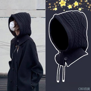 【臺灣出貨】巴拉克拉法帽針織圍脖一體帽子女護耳防寒保暖毛線帽男包頭帽潮 毛帽 聖誕帽 毛帽韓國 巴拉克拉法帽