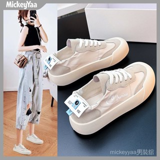 【 mickeyyaa服飾舘】2025春季小白鞋新款韓版ins女學生增高厚底運動闆鞋休閒鞋女BR618