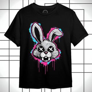 3D Neon Rabbit Rebellion DM0371 原創高階發行 T 恤 3D 霓虹兔叛逆 DM0371