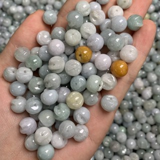 宏雲Hongyun-jf-(1pcs)- 玉器緬甸翡翠a貨小蘋果9.5mm彩色蘋果散珠散件小配飾編織