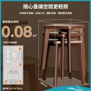 【免運 附發票】實木凳子 方凳子椅子 家用耐用板凳 耐用凳 簡約現代橡膠木方凳 餐桌凳 方形凳子 實木餐桌凳 橡膠木板凳