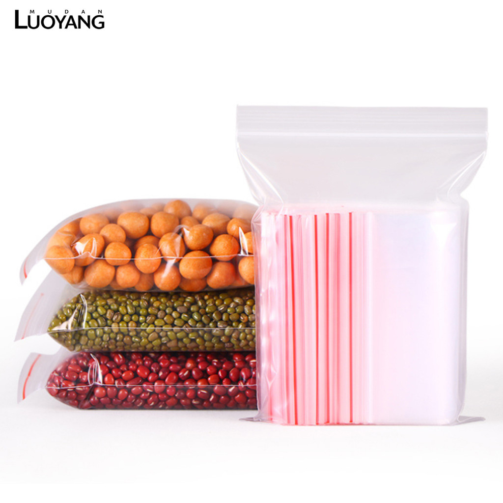 洛陽牡丹 100pcs 塑膠包裝袋 加厚pe自封袋 透明塑膠袋包裝密封口骨袋子