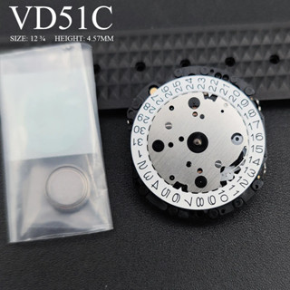 1 件日本 VD51 VD51C 計時碼表石英機芯 3H 日期進口 Tmi 版 VD51 SEC。 60分鐘帶電池