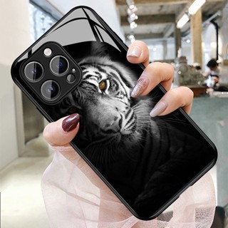 動物老虎iPhone蘋果11手機殼 /13/promax/12強化玻璃14電鍍殼plus個性15