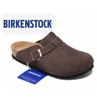 【原創】Birkenstock Birkenstock Boston 中性經典軟木咖啡色麂皮拖鞋涼鞋 34-46