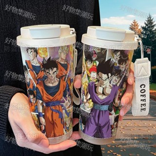 【免運】【動漫吸管口】悟空七龍珠動漫保溫杯316不鏽鋼大容量雙飲吸管水杯車載咖啡杯隨行杯 咖啡 保溫瓶 水杯