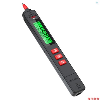 Crtw BSIDE Z1萬用表液晶數字測試儀筆式電壓檢測器2000計數DC/AC電壓頻率電阻NCV連續性火線中性線檢查