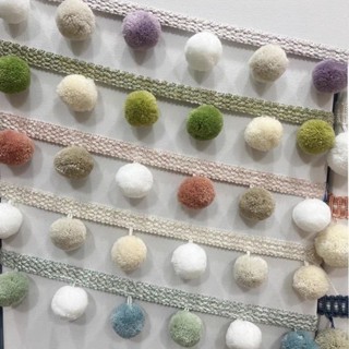 ￡彩色毛球￡現貨 窗簾花邊推薦彩色毛 毛球 沙髮抱枕花邊窗簾立邊三色球3公分