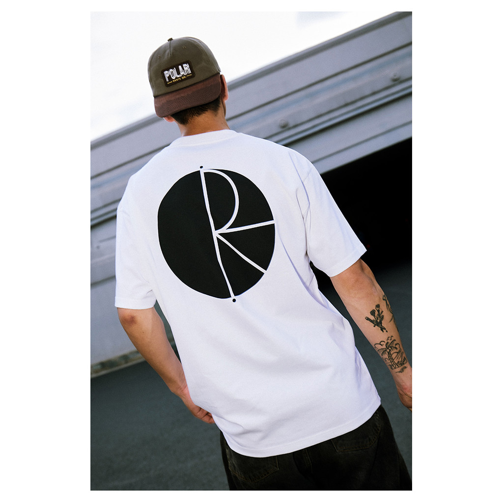 現貨純棉Polar Skate Co Fill Logo Tee 後背印花休閒運動滑板男女短袖T恤