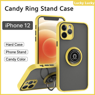 IPhone 12 Pro Max Case 12 mini 外殼硬質亞克力環支架外殼防震支撐車載磁性支架手機支架支架手