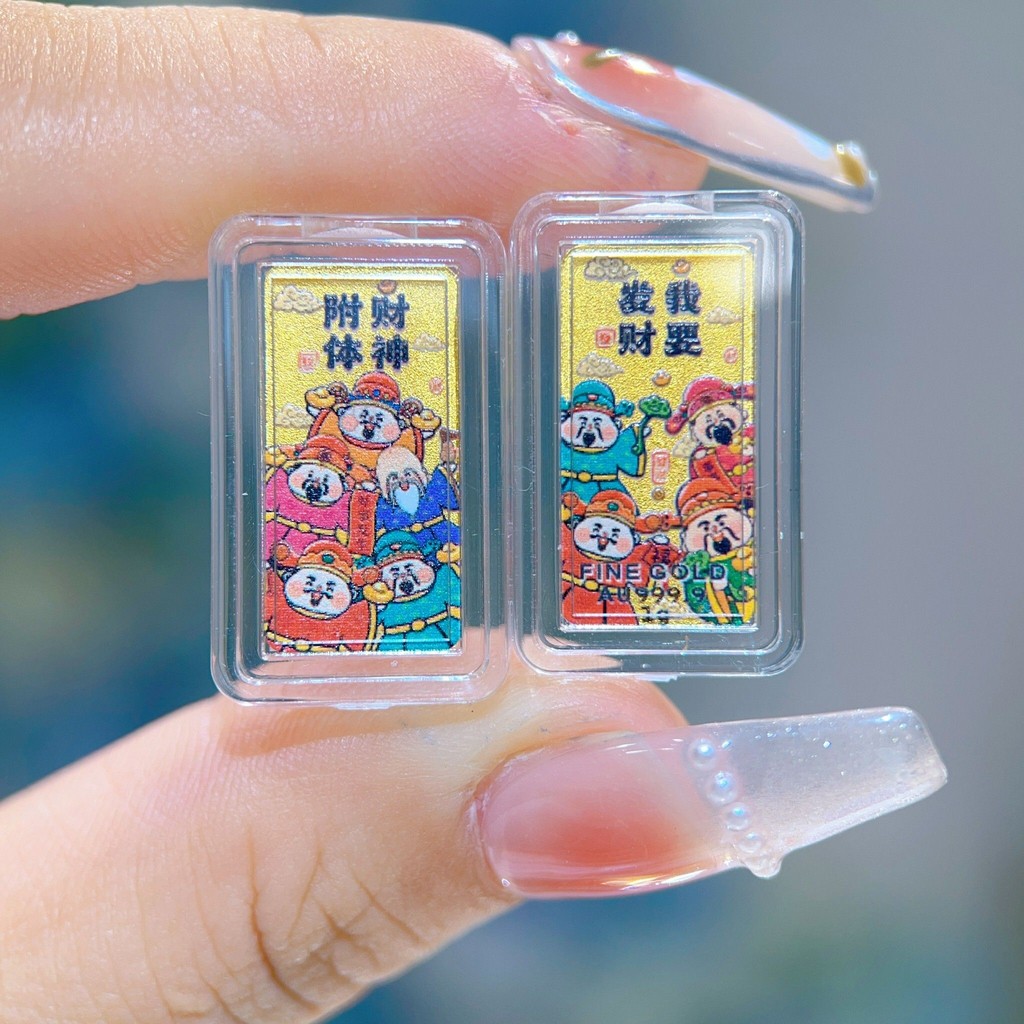 ✧中壢景福珠寶✧  黃金9999 財神附體小金條 保值、送禮推薦
