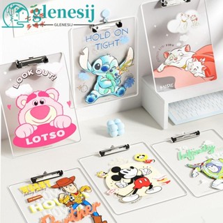 GLENESIJ透明剪貼板,帶夾子可愛A4檔案管理器,文件檔案夾寵物加厚檔案夾板夾圖紙