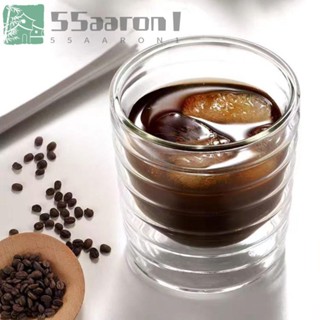 AARON1 咖啡杯,雙層耐熱咖啡玻璃杯,創意85/150/350ml透明酒杯牛奶