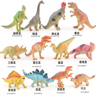 [捏捏會叫]侏羅紀兒童恐龍玩具軟膠套裝組閤大全小男女孩模擬動物模型霸王龍