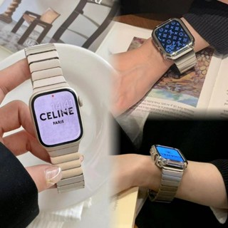 限量款 金屬不鏽鋼錶帶+保護殼 適用於Apple Watch 8代 7代 6代 5 SE 蘋果錶帶 41mm 45mm