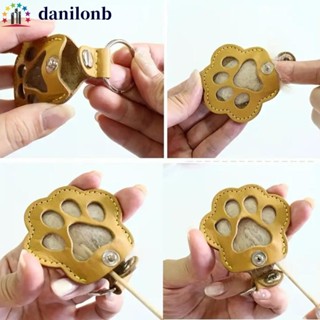 DANILO貓爪鑰匙圈,貓咪有創造力的寵物毛髮收納袋,時尚可愛的PU皮革鑰匙圈狗爪吊墜袋掛
