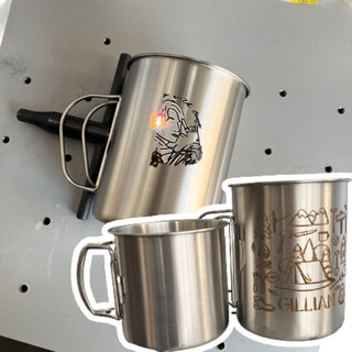 客製化 露營杯 露營咖啡杯 訂製圖文logo304 不鏽鋼戶外 摺疊杯水杯 大容量杯子 便攜
